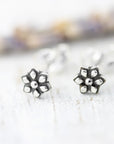 Boucles d'oreilles Mini fleurs mandalas