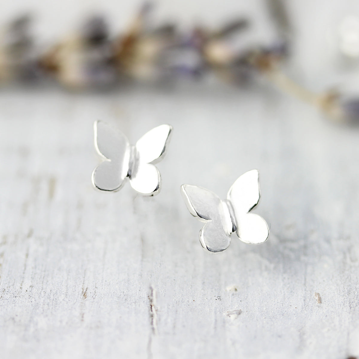 Boucles D'oreilles Pendantes Le Bijou Français Papillons Argenté - Acier Inoxydable, Neuves Avec étiquettes