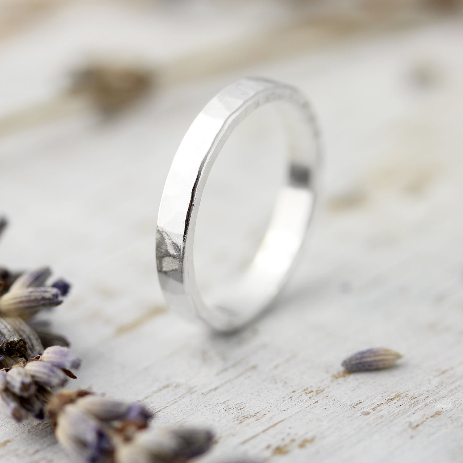 Bague chunky motif martelé