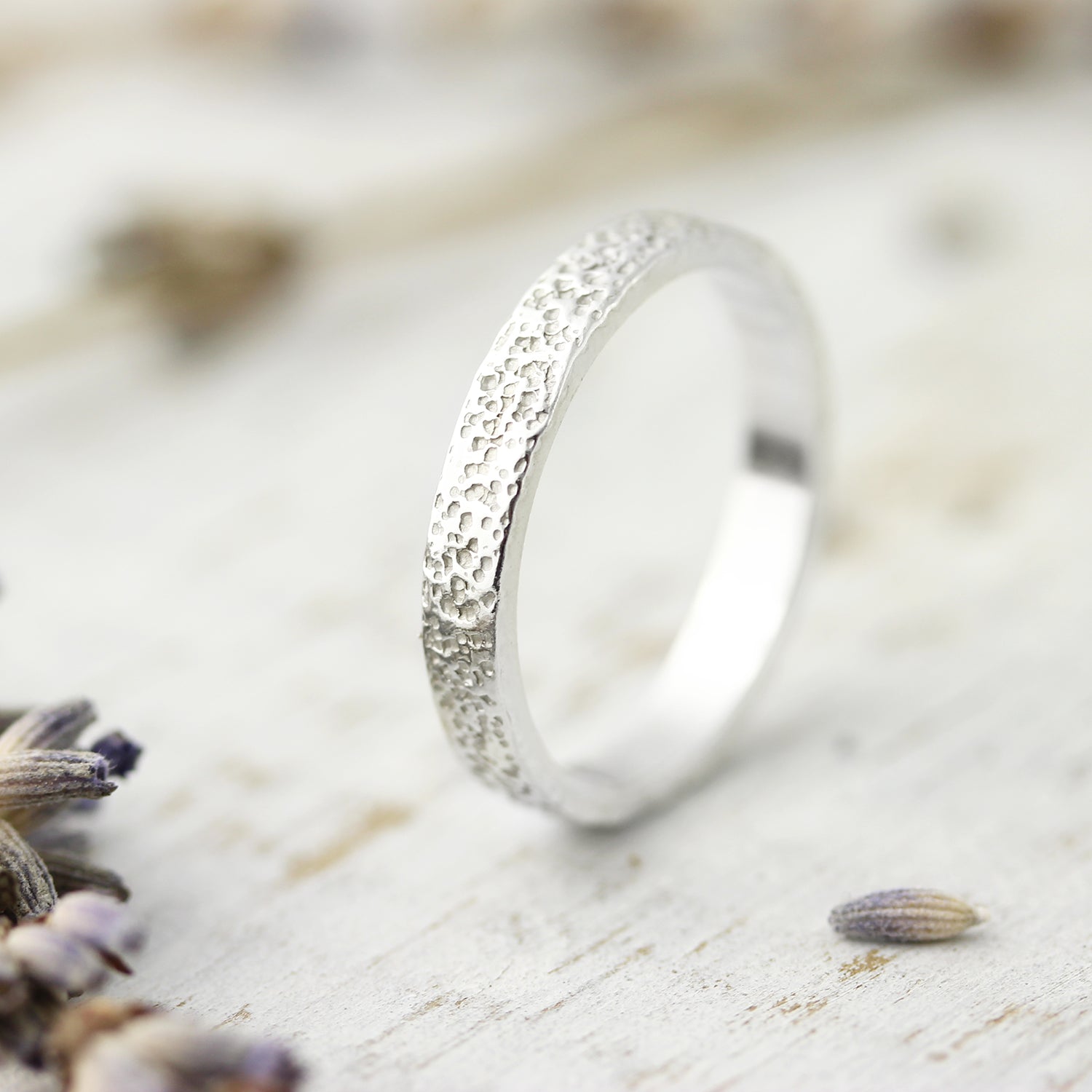 Bague chunky motif picoté
