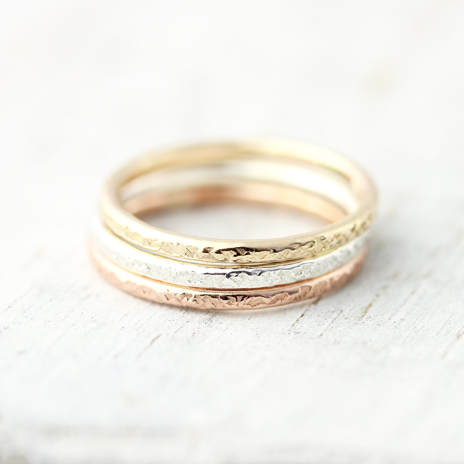 Bague large imprimée, bords arrondis 1.6mm