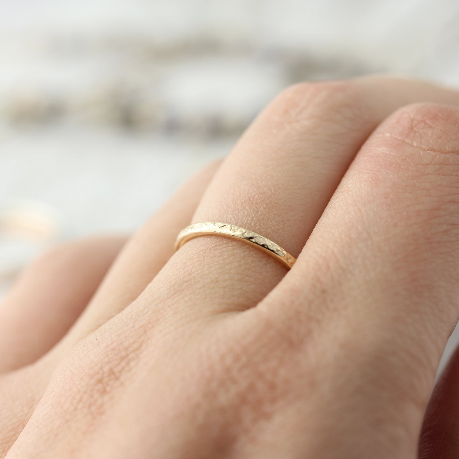 Bague large imprimée, bords arrondis 1.6mm