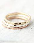 Wide hammered ring 1.6mm