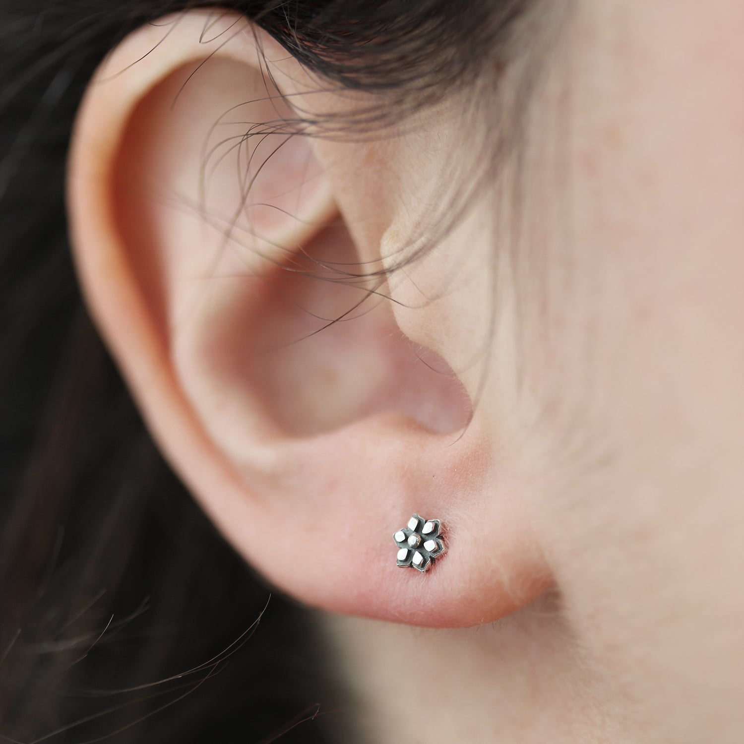 Boucles d'oreilles Mini fleurs mandalas