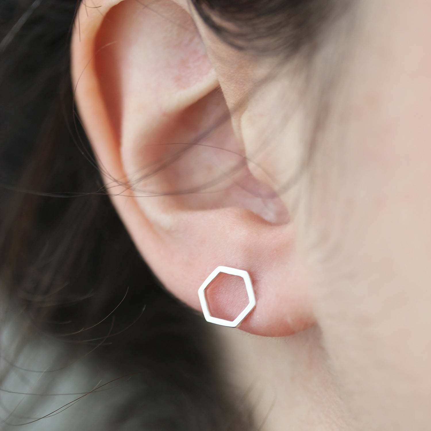Boucles d'oreilles Hexagones