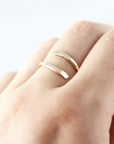 Bague ouverte martelée