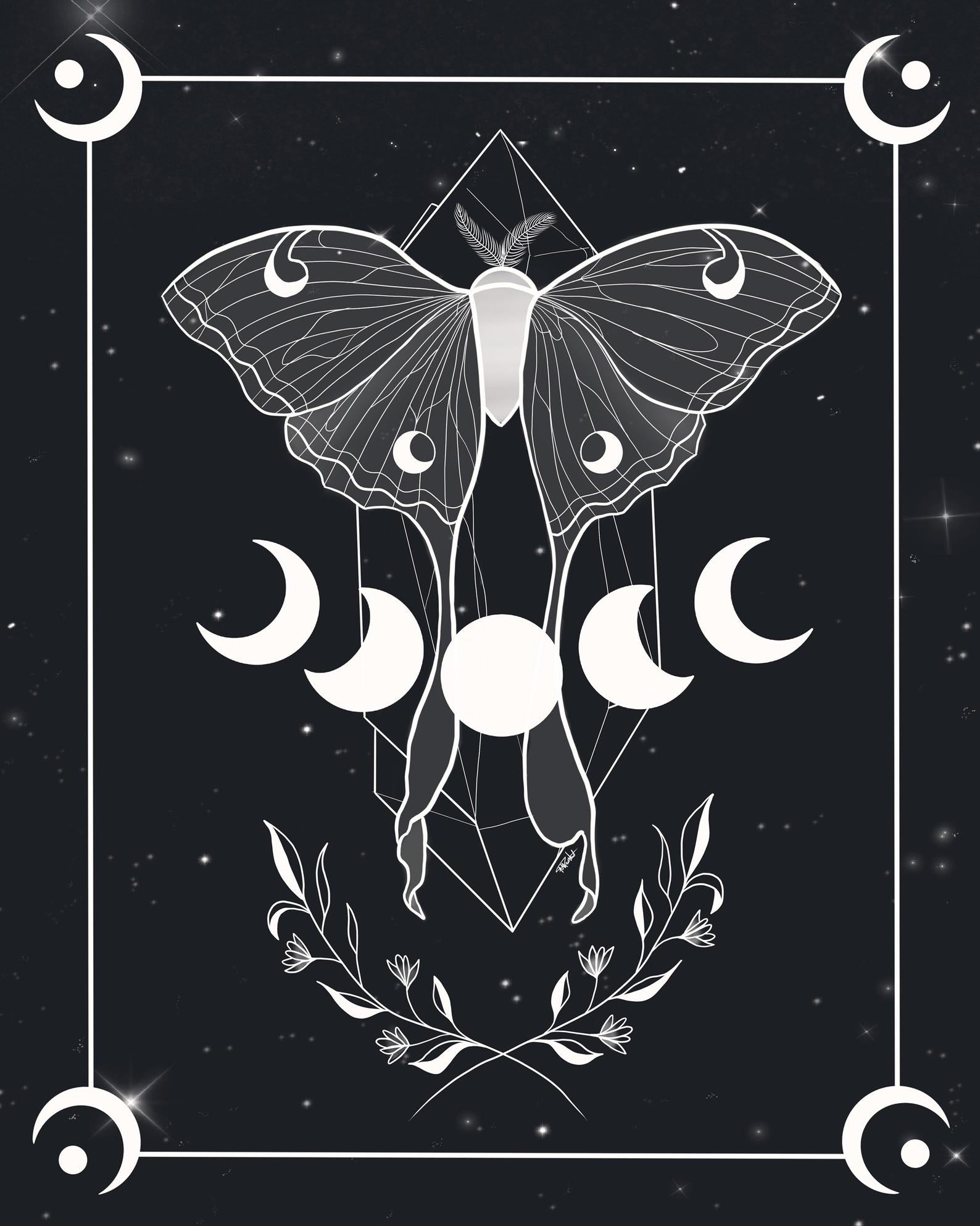 Illustration - Moon Butterfly