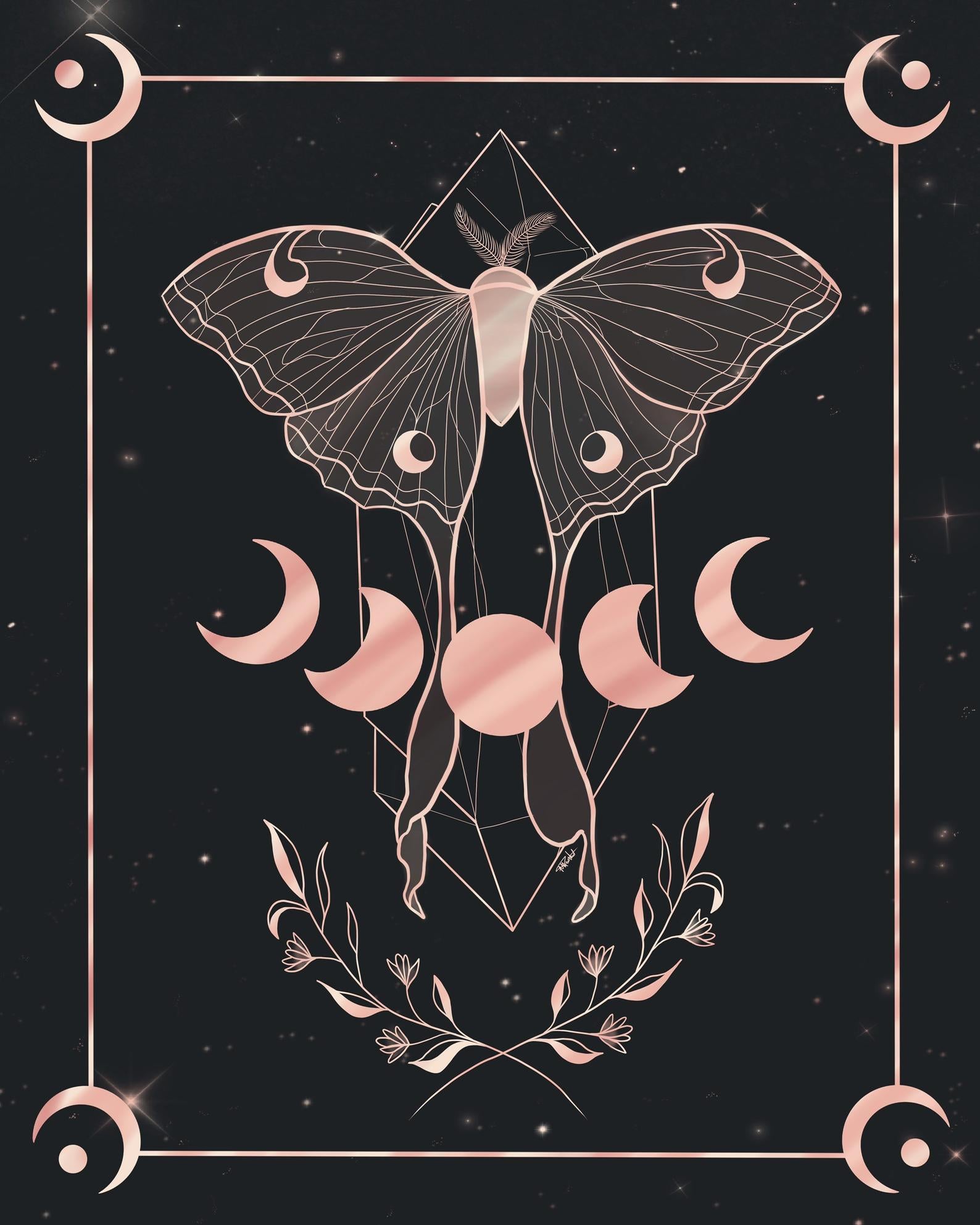 Illustration - Moon Butterfly