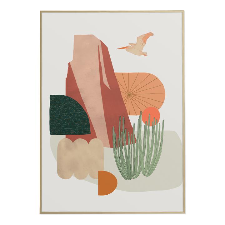 Affiche Désert de la Californie - Pélican