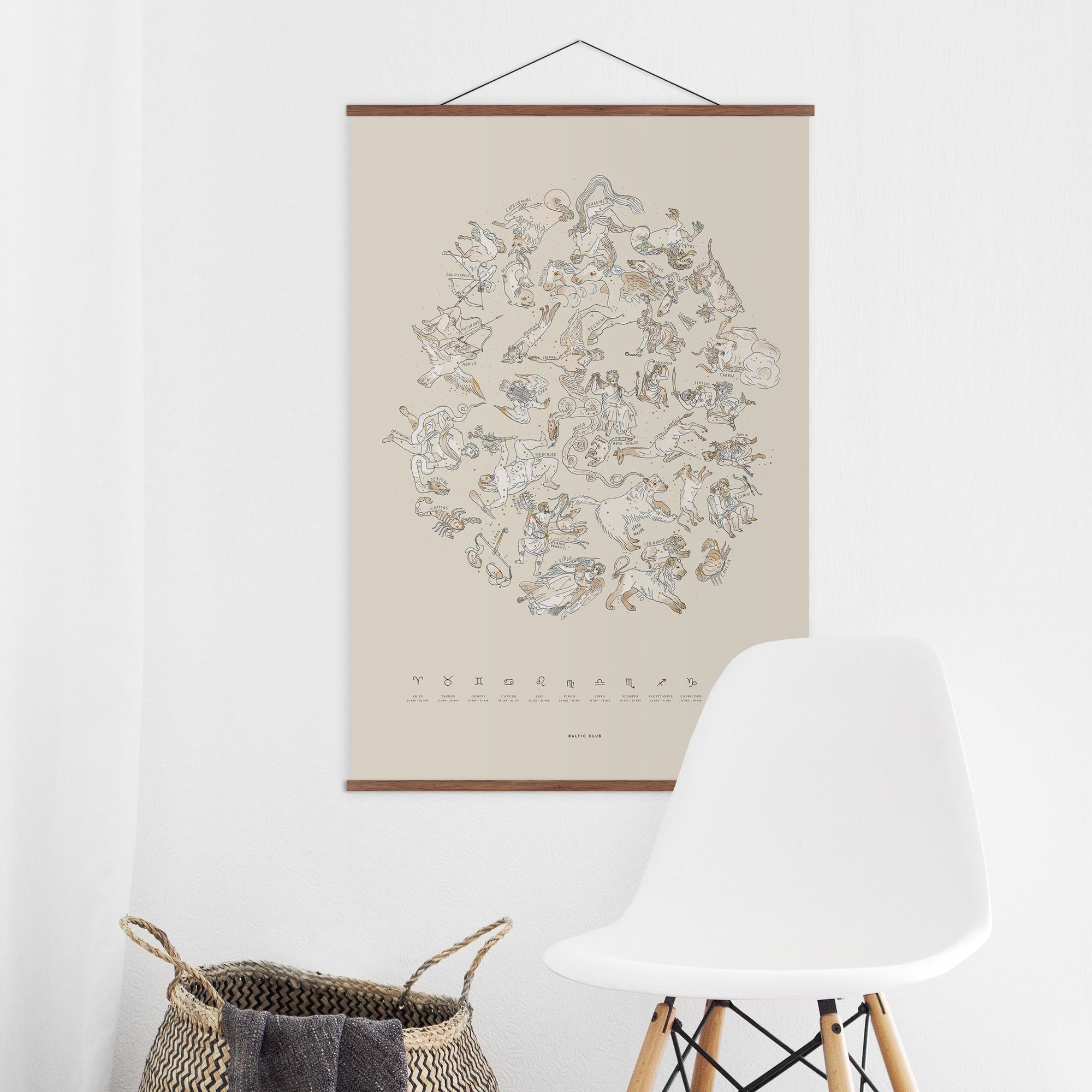 Affiche Zodiaque céleste 12x18