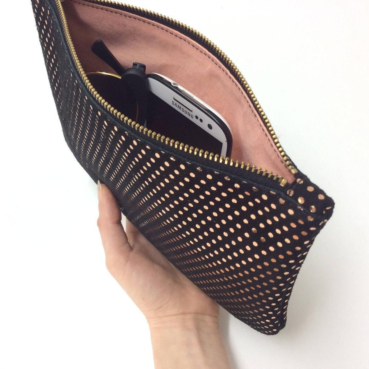 Pochette en cuir luxueux