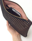Pochette en cuir luxueux
