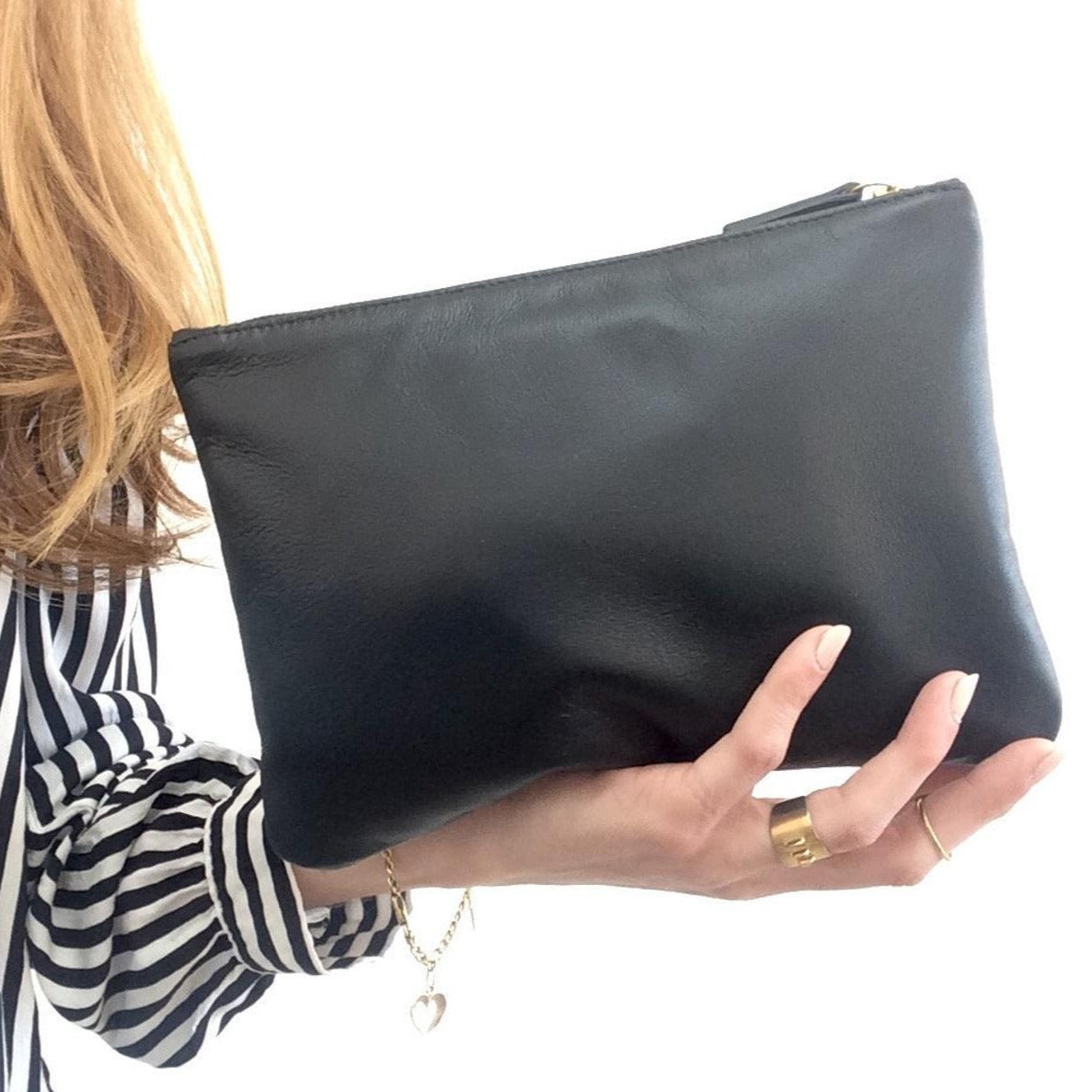 Pochette en cuir luxueux