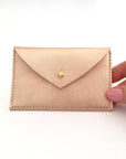 Metallic leather card holder