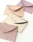 Metallic leather card holder