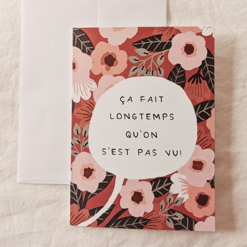 Carte de voeux - Ça fait longtemps qu&#39;on s&#39;est pas vu