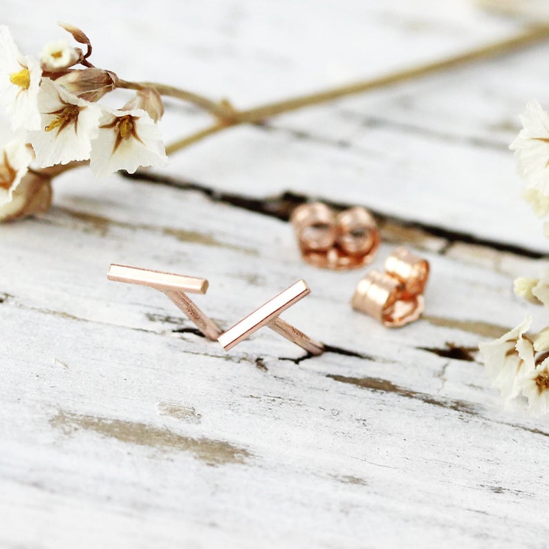 Boucles d'oreilles mini lignes