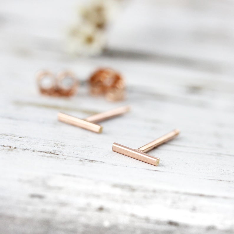 Boucles d'oreilles mini lignes