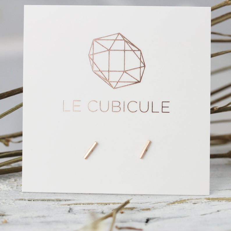 Boucles d'oreilles mini lignes