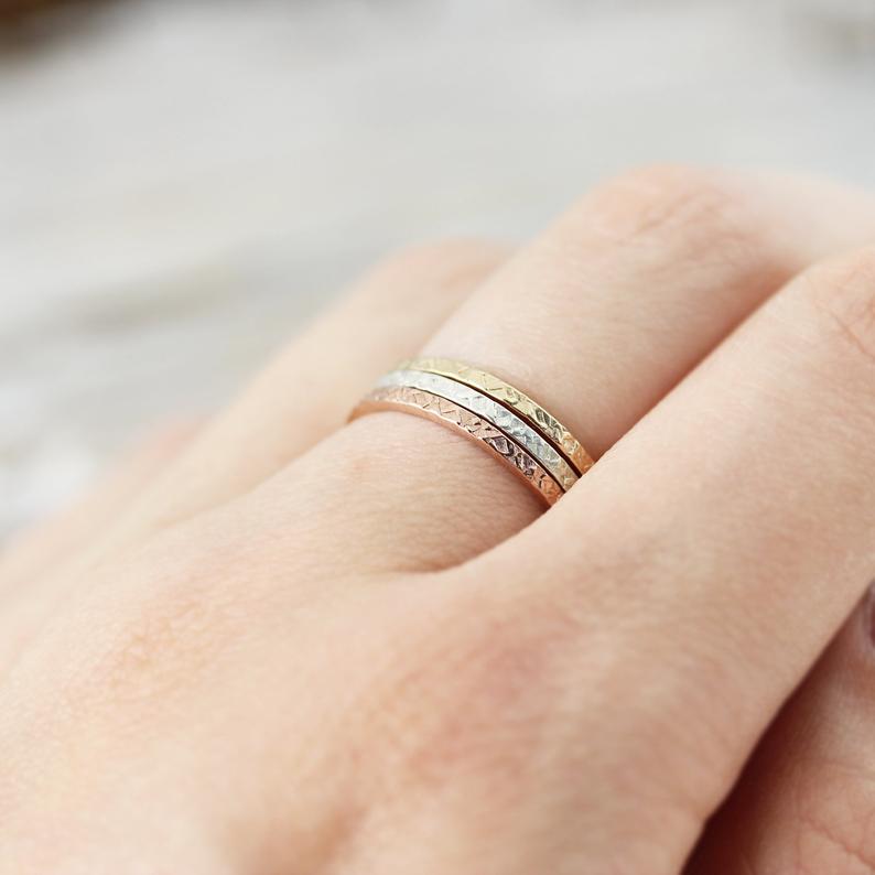 Medium printed ring, square edges 1.3mm