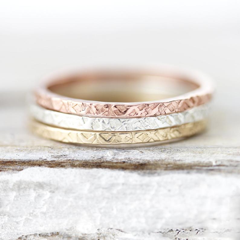 Medium printed ring, square edges 1.3mm