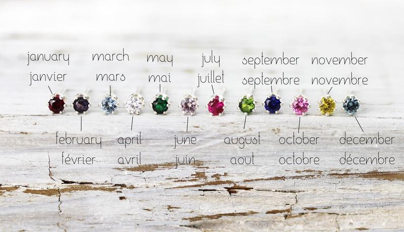 Birthstone earrings