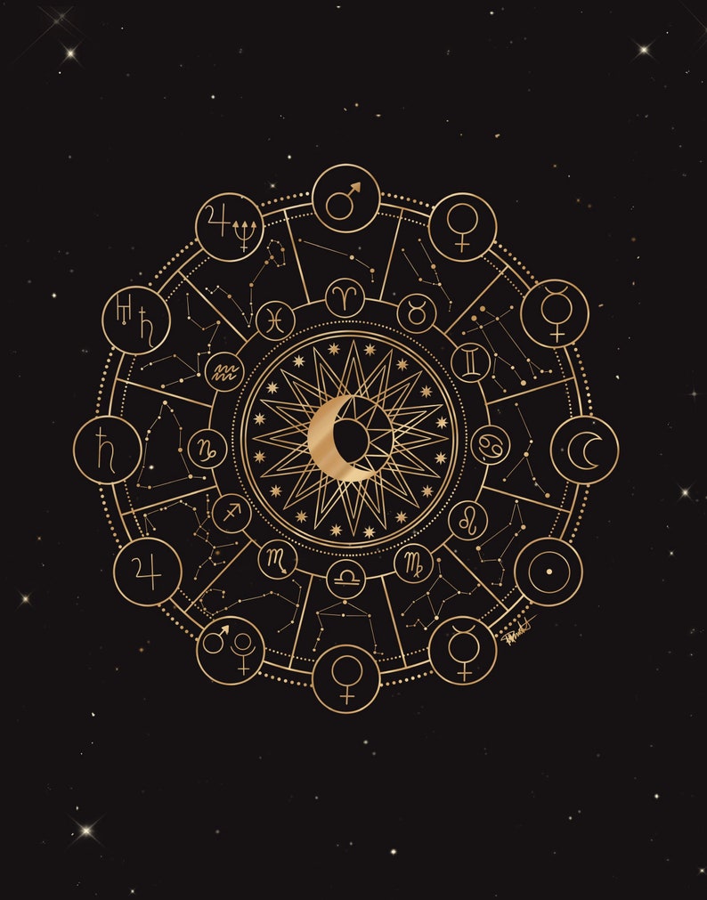 Illustration - La roue du zodiaque