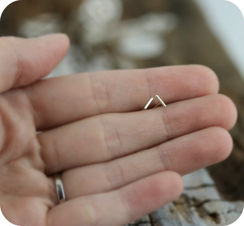 Boucles d'oreilles mini lignes