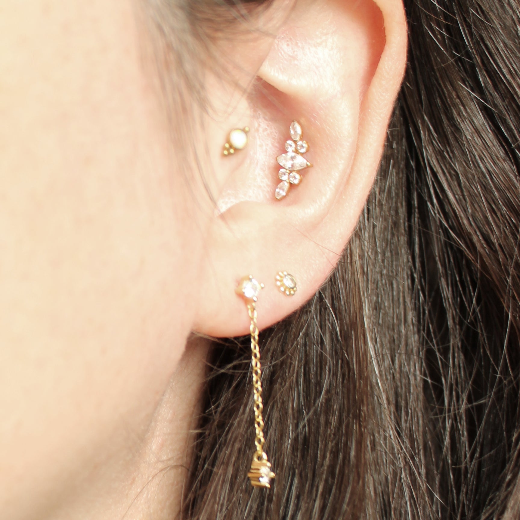 Clous d'oreilles Amalthée