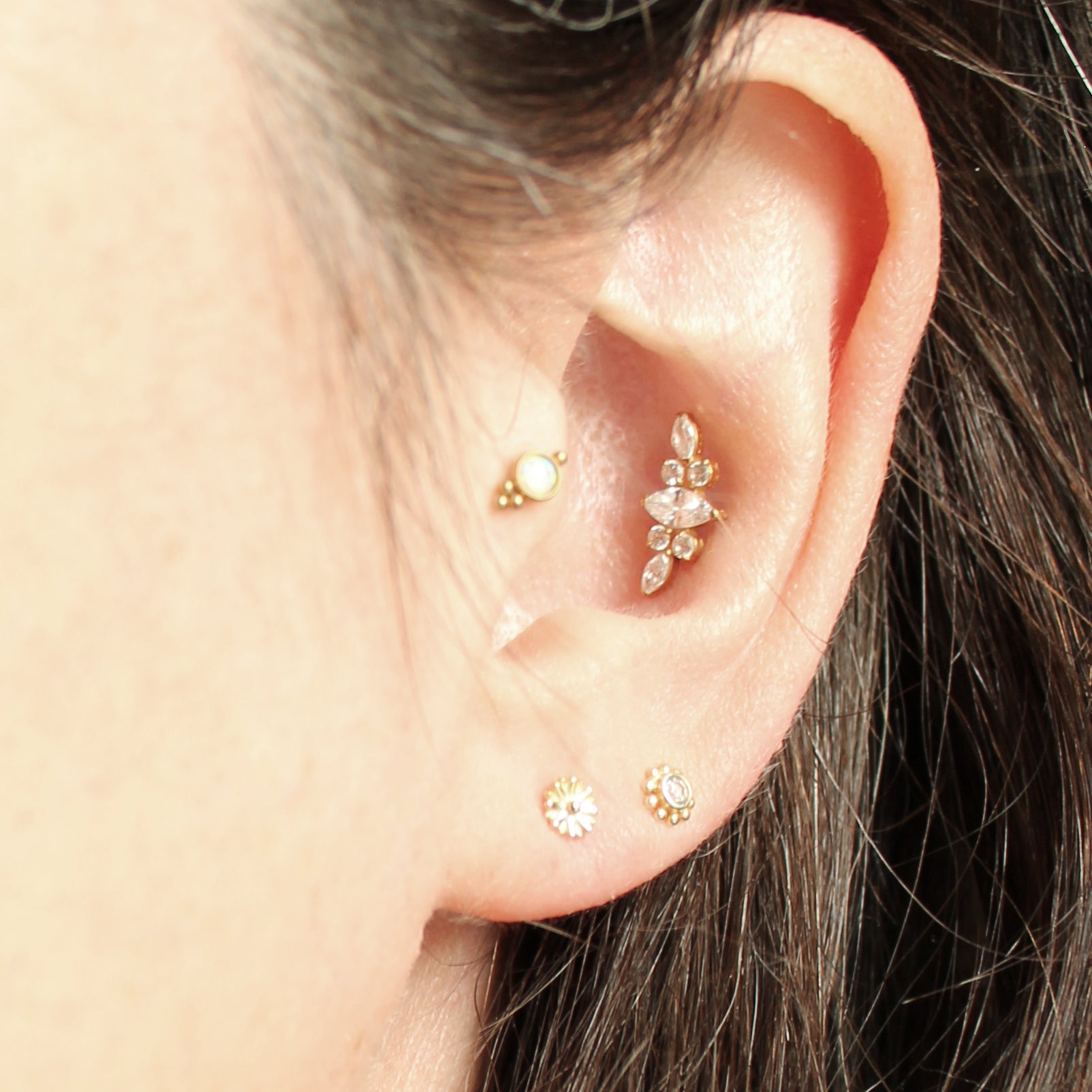 Clous d'oreilles mini Gerbera