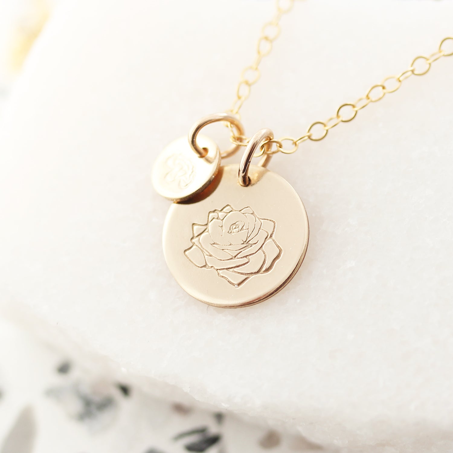 Mini birth flower necklace