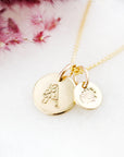 Mini birth flower necklace